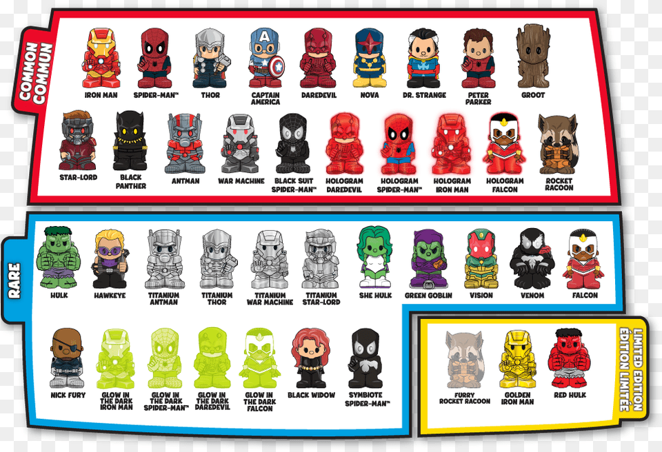 Ooshies Marvel Series, Toy, Advertisement, Poster, Person Free Png