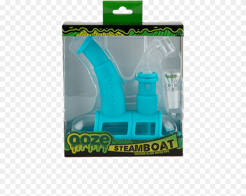 Ooze Steamboat Silicone Glass Pipe Teal Box Ooze Steam Boat, Cleaning, Person Png