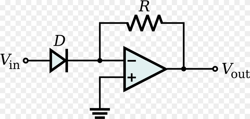 Op Amp And Diode Circuit, Triangle Free Png Download