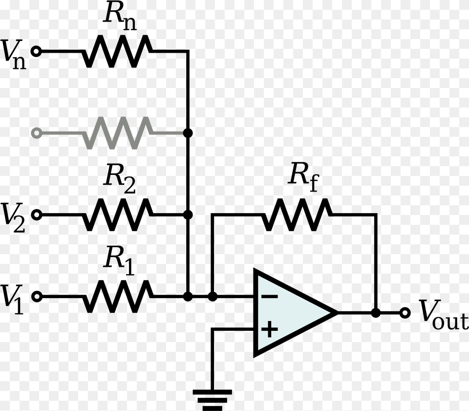 Op Amp Summing Amplifier Op Amp Summing Amplifier, Triangle, Weapon Free Png Download