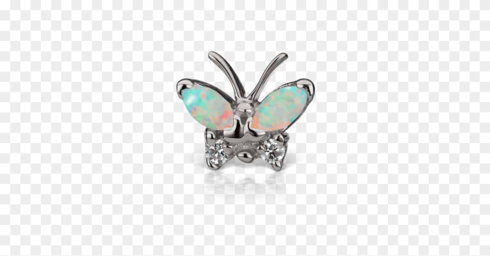 Opal And Diamond Marquise Butterfly Earstud Maria Tash Gold, Accessories, Gemstone, Jewelry, Ornament Free Png