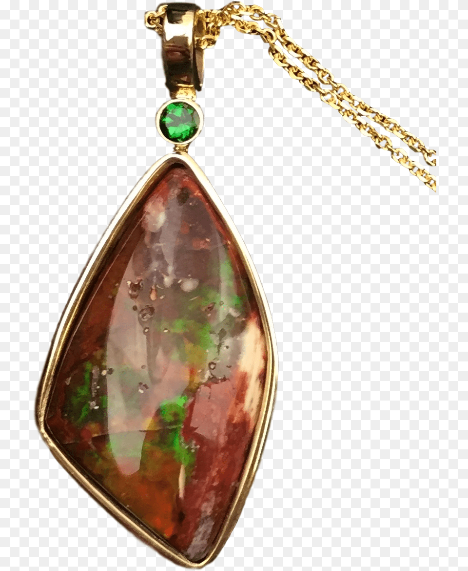 Opal And Tsavorite Garnet Pendant Pendant, Accessories, Gemstone, Jewelry, Ornament Png Image