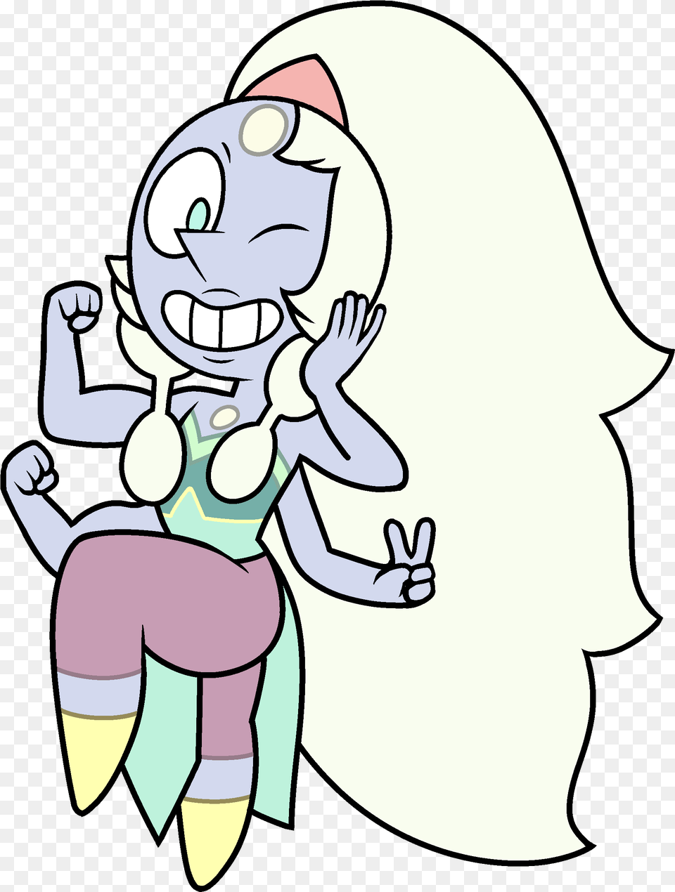 Opal Steven Universe, Baby, Person, Cartoon, Face Free Transparent Png