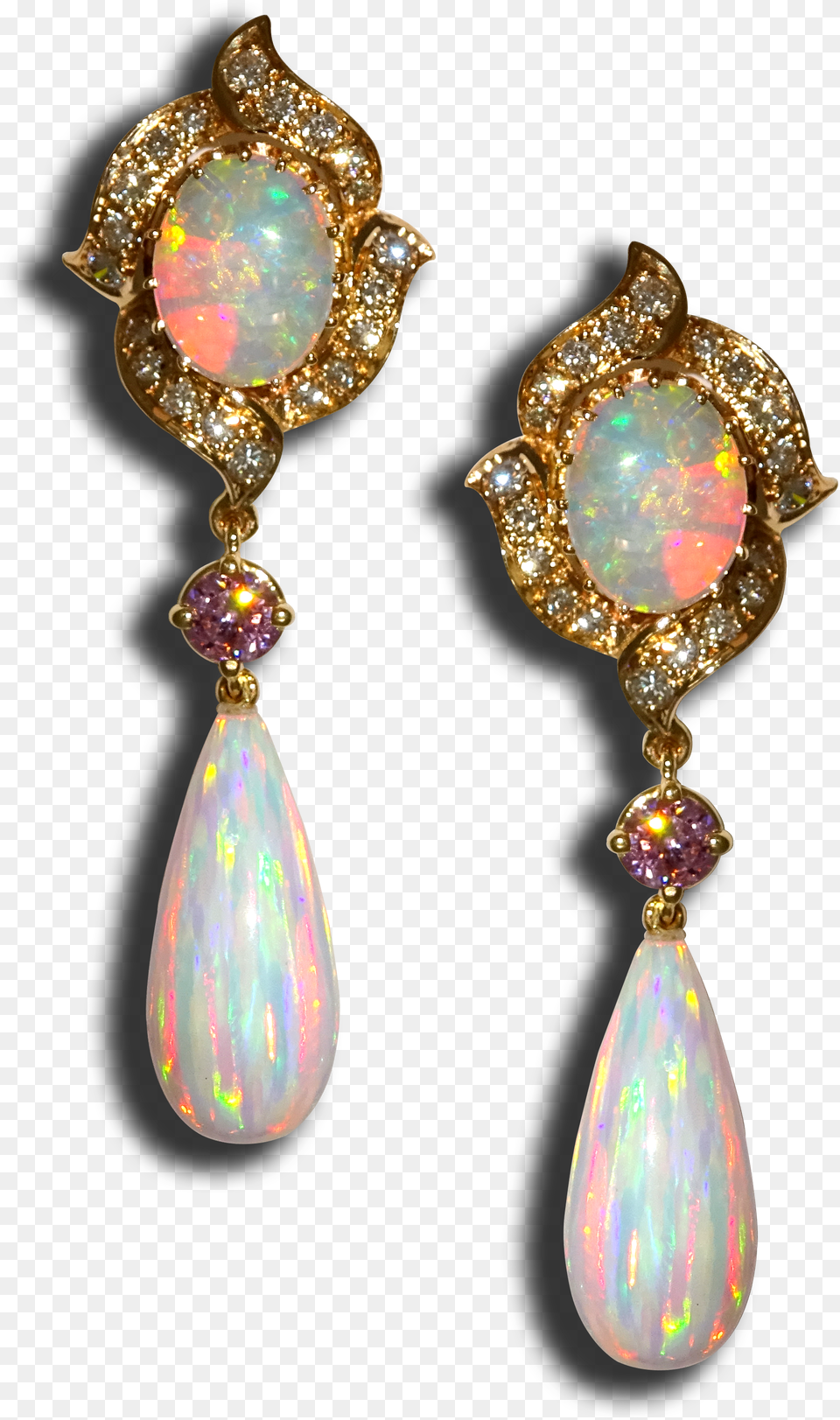 Opaldangleearring Earrings Free Png