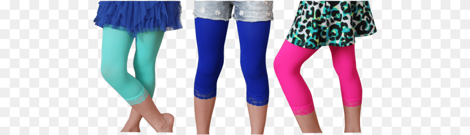 Opaque Nylon Leggings Tights For Girls Leggings For Girls, Clothing, Shorts, Pants, Person Free Png Download