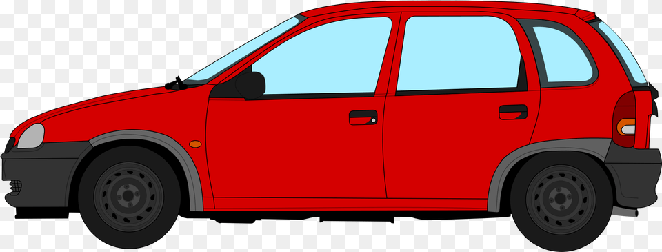 Opel Corsa B Profile Car Clipart Side View, Wheel, Machine, Vehicle, Transportation Png Image