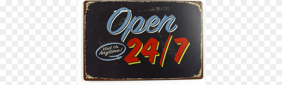 Open 247 24 7 Shop, Blackboard, Text Png Image
