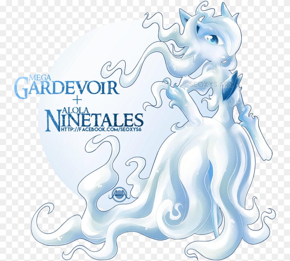 Open Alola Ninetales X Mega Gardevoir By Seoxys6 Pokemon Mega Alolan Ninetales, Outdoors, Animal, Dinosaur, Reptile Png Image