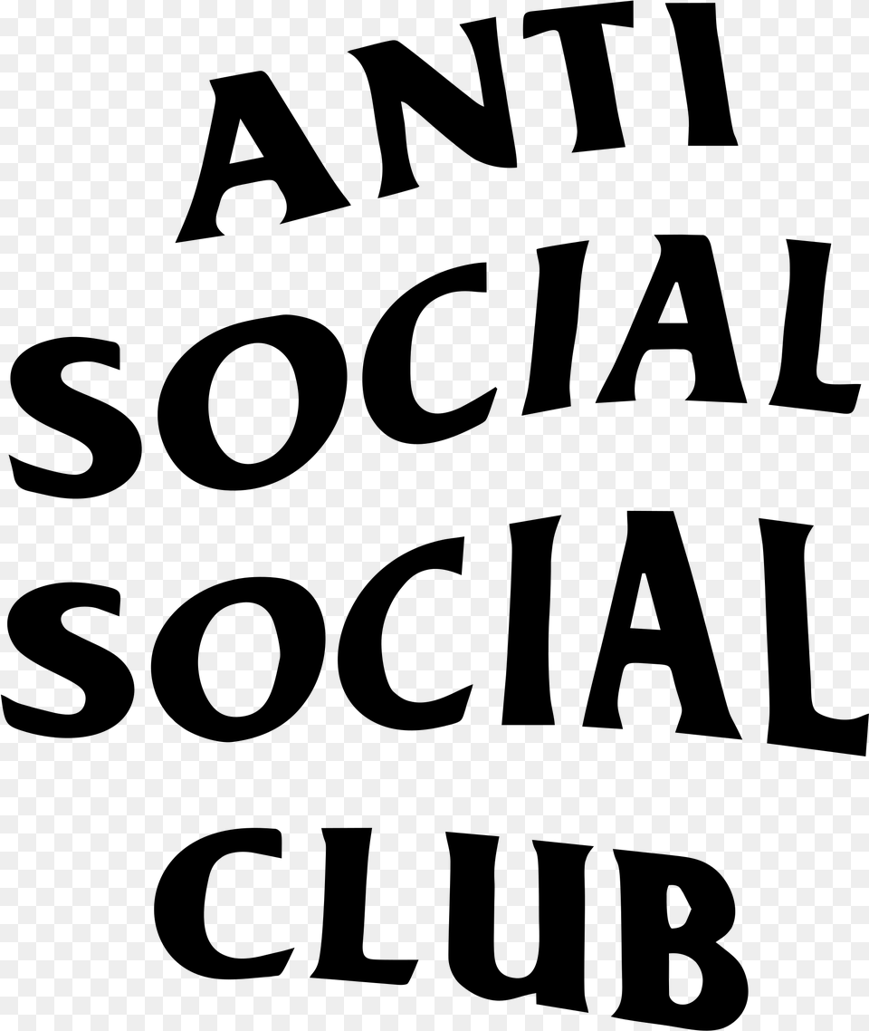 Open Anti Social Social Club Logo, Gray Free Png Download