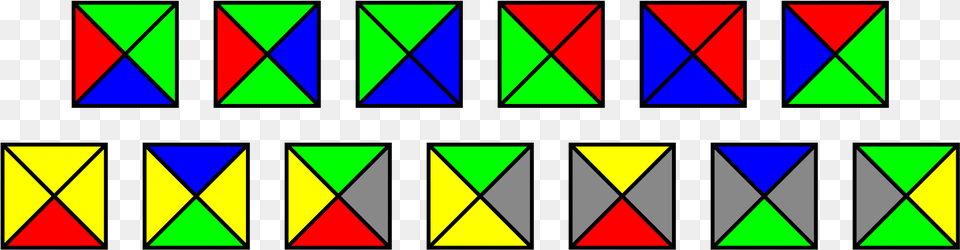 Open Aperiodic Set Of 11 Wang Tiles, Triangle, Art Png Image