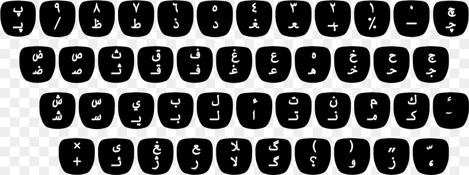 Open Arabic Keyboard Print Out, Text, Alphabet, Blackboard Png Image