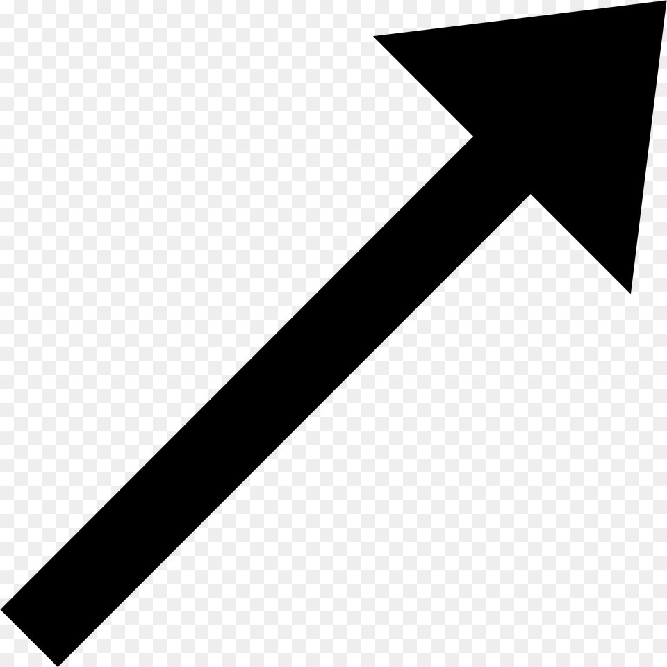 Open Arrow Pointing Diagonally Up, Gray Free Png Download
