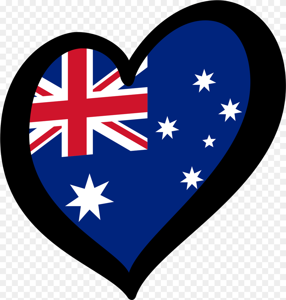 Open Australia Flag, Heart Free Png Download