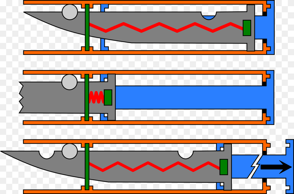 Open Automatic Knife Mechanism Free Png Download