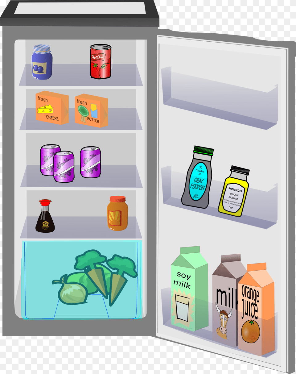 Open Back Hand Drawing Fridge Clipart, Device, Appliance, Electrical Device, Refrigerator Png
