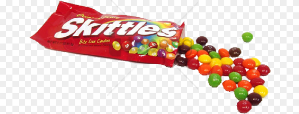 Open Bag Of Skittles Skittles, Candy, Food, Sweets, Jelly Free Transparent Png