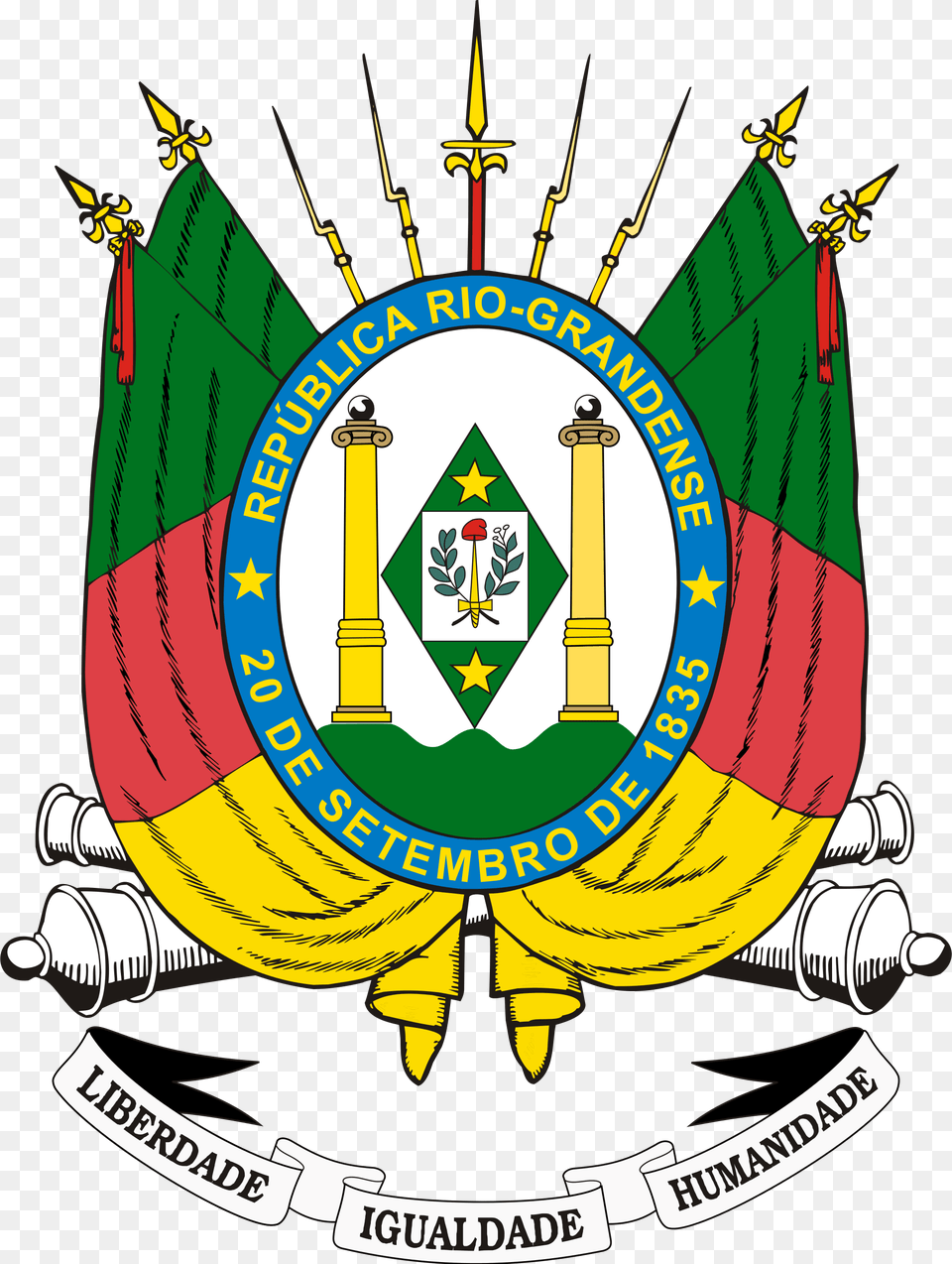 Open Bandeira Rio Grande Do Sul Vetor, Emblem, Symbol, Logo, Badge Free Png