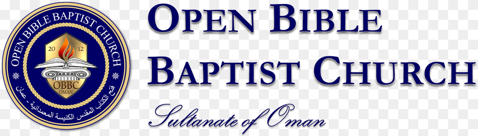 Open Bible Baptist Church Open Bible Baptist Church Logo, Badge, Symbol, Text, Emblem Free Transparent Png