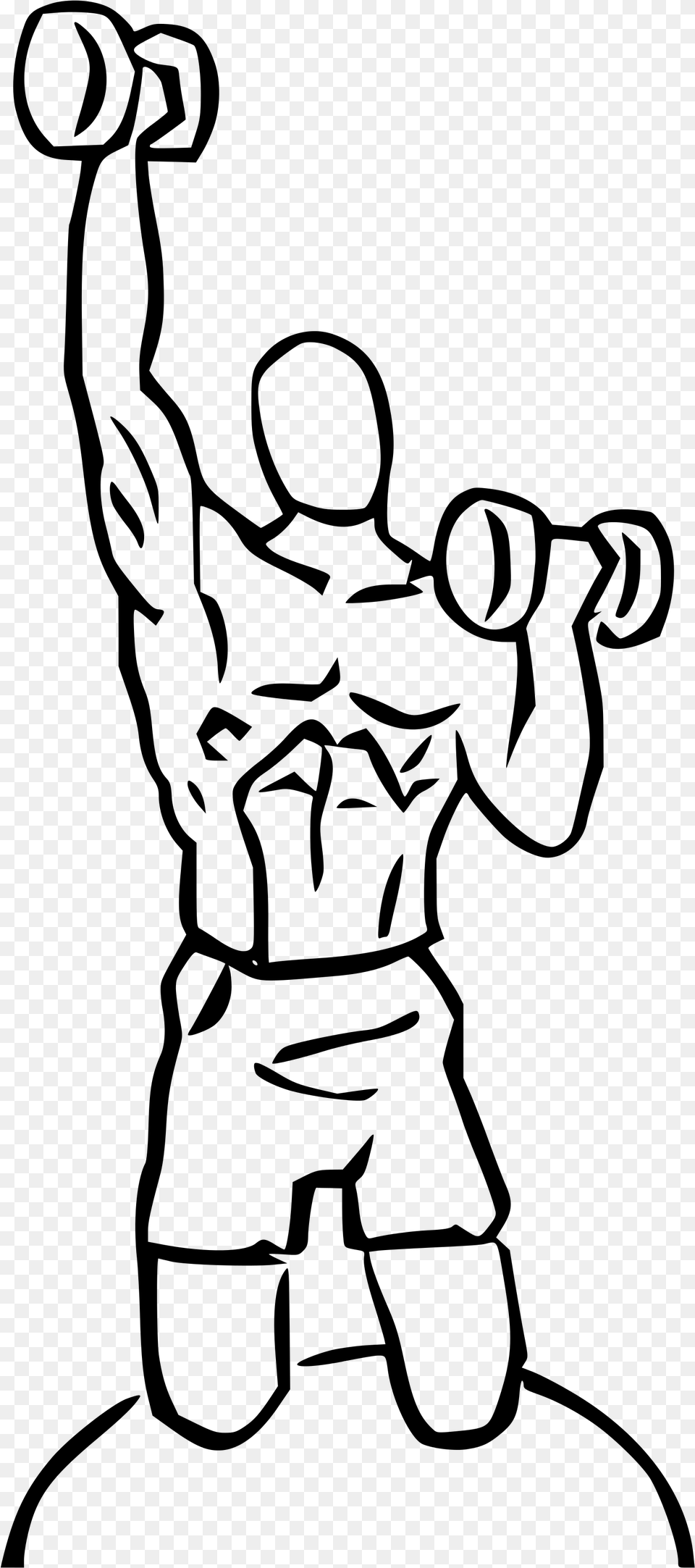 Open Biceps Curl, Gray Png