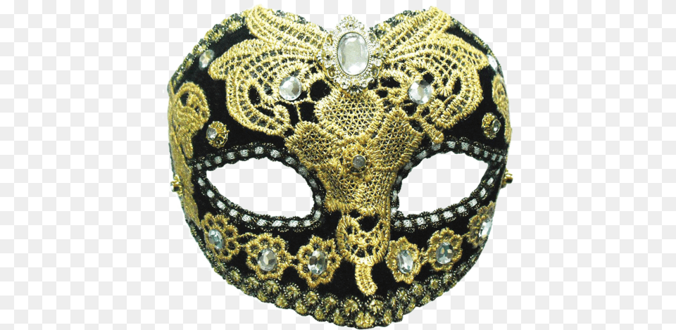 Open Black Gold Thick Lace Mask Fancy Dress, Animal, Reptile, Snake Png