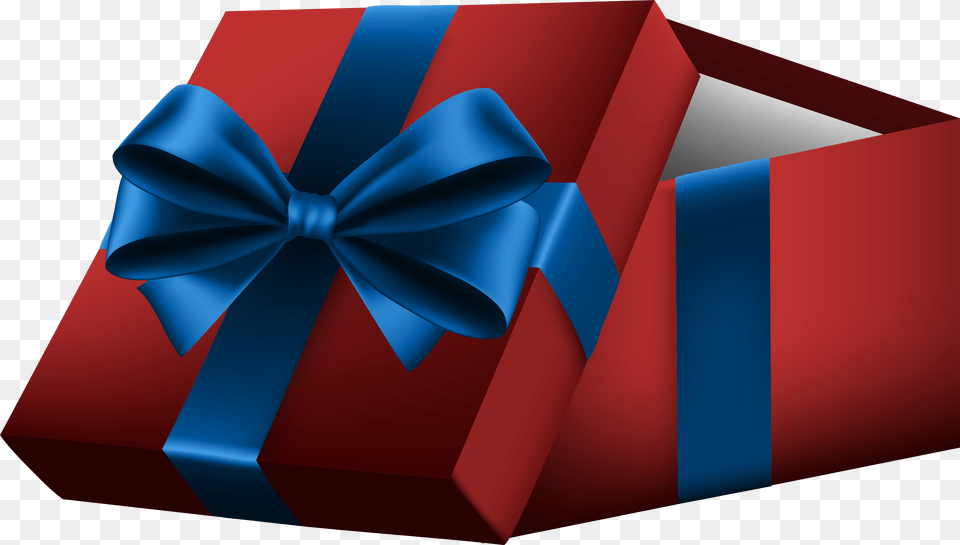 Open Blue Gift Box, Accessories, Formal Wear, Tie, Mailbox Free Png Download