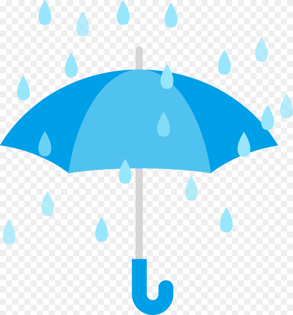 Open Blue Umbrella In The Rain Clipart, Canopy Free Png Download