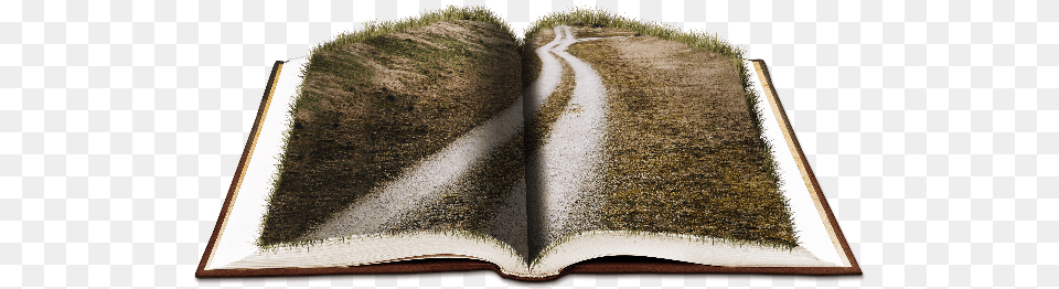 Open Book Fantasy With Farm Road Open Book, Publication, Field, Grassland, Nature Free Transparent Png