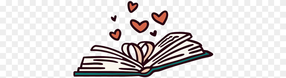 Open Book Hearts Illustration U0026 Svg Vector Open Book Heart Clip Art Svg, Person, Publication, Reading, Graphics Free Transparent Png