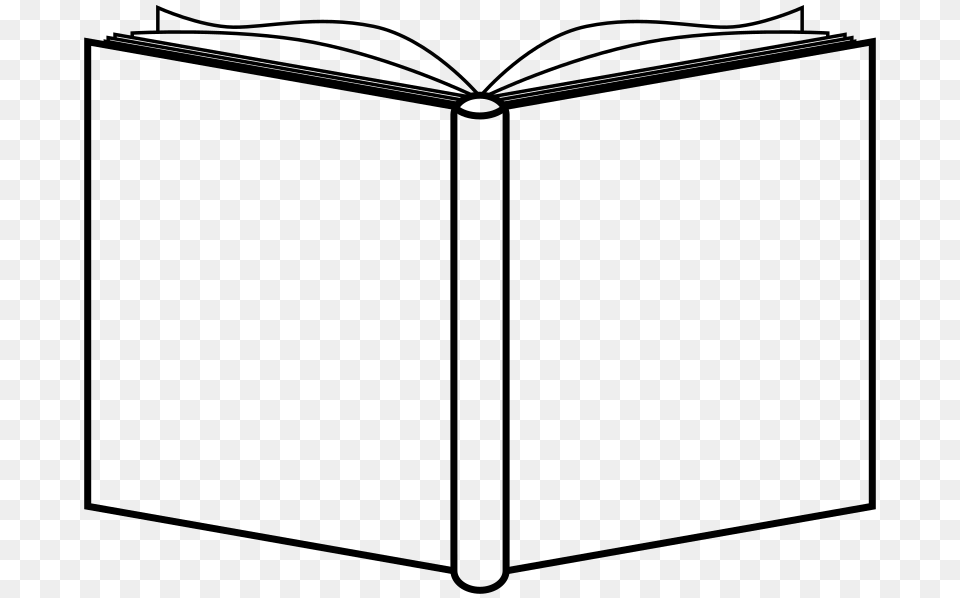 Open Book Template, Gray Png