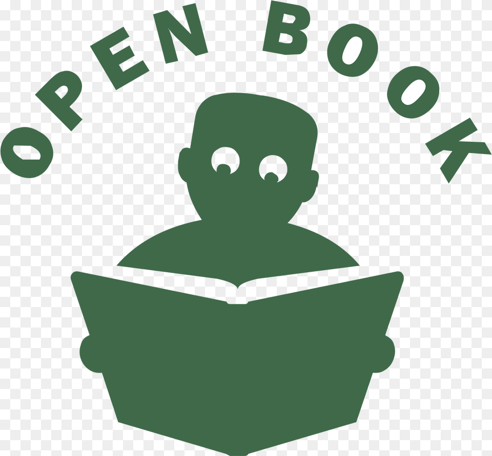 Open Book Vector, Green, Person, Reading, Baby Png