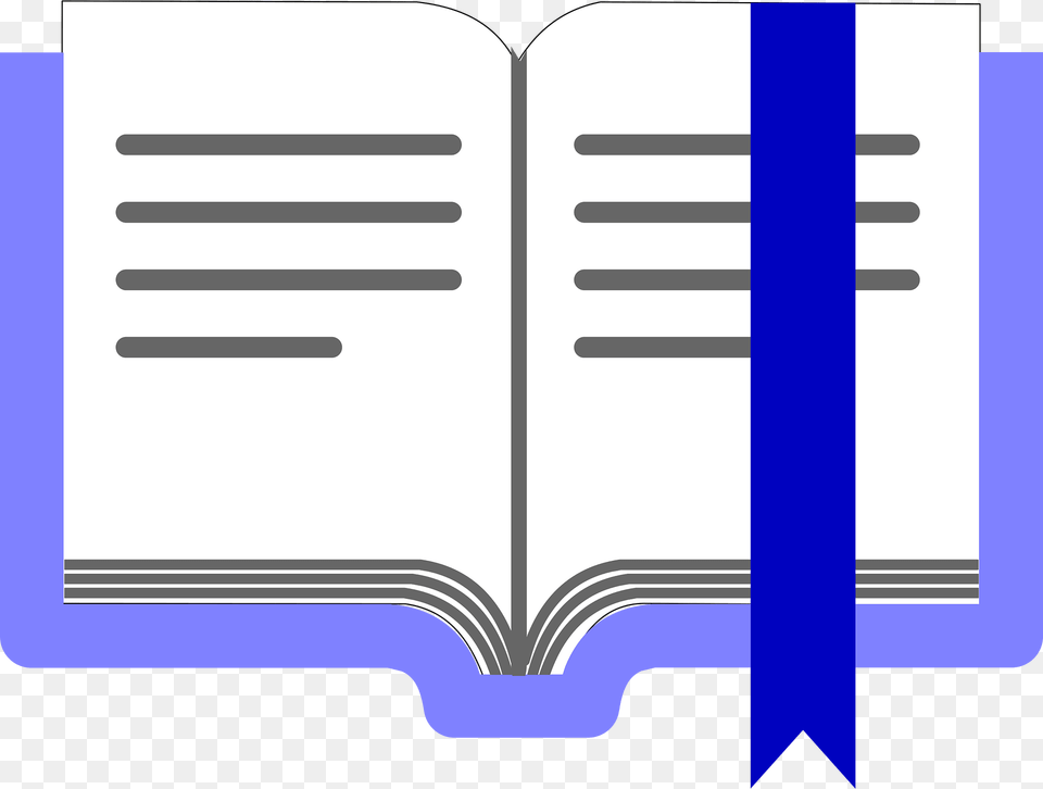 Open Book With Bookmark Clipart, Page, Text, Publication Free Transparent Png
