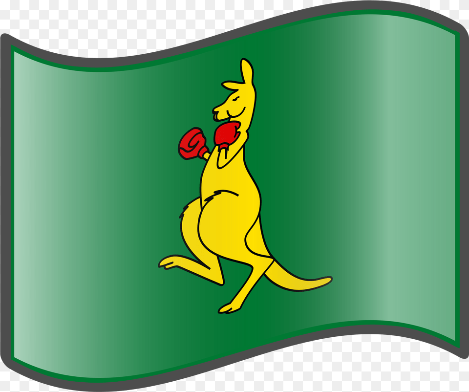 Open Boxing Kangaroo Flag, Animal, Mammal Png Image