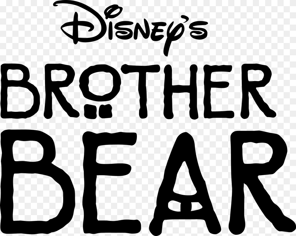 Open Brother Bear Disney Logo, Gray Free Png Download