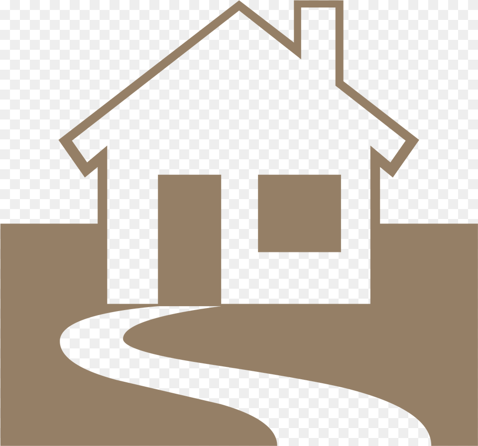 Open Brown House Silhouette, Architecture, Building, Countryside, Hut Free Transparent Png