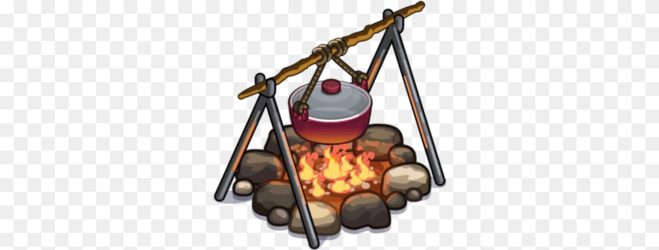 Open Camp Fire Clip Art, Cookware, Pot, Dutch Oven, Smoke Pipe Free Png Download
