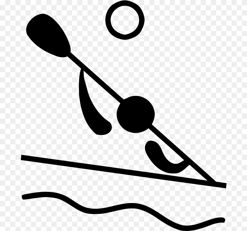 Open Canoe Pictogram, Gray Free Png Download