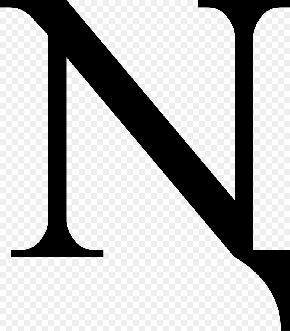 Open Capital Letter N, Gray Free Png Download