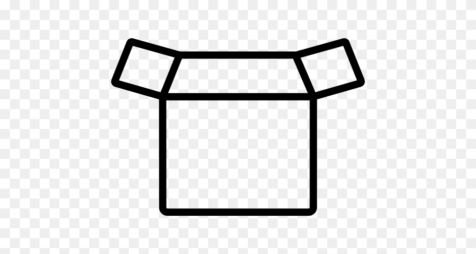 Open Cardboard Box, Clothing, T-shirt, Stencil Png Image