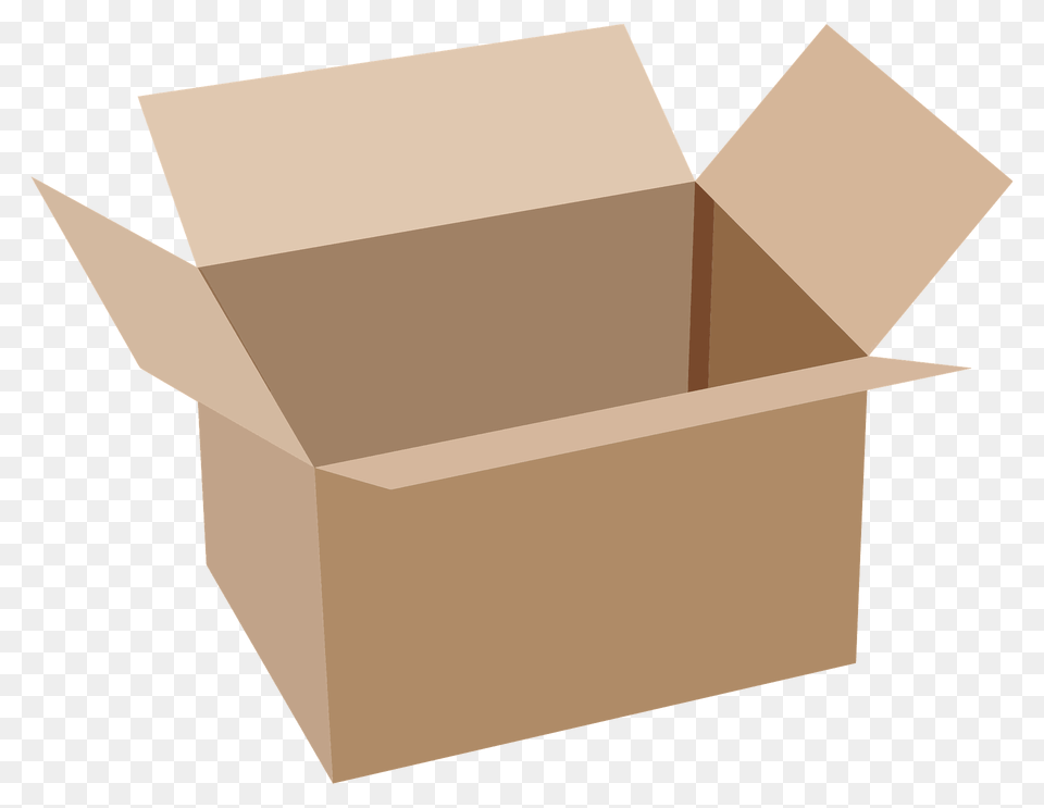 Open Cardboard Box Clipart, Carton, Package, Package Delivery, Person Free Png