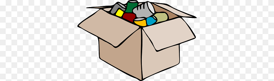 Open Cardboard Box Full Of Stuff, Carton, Bow, Weapon, Package Png