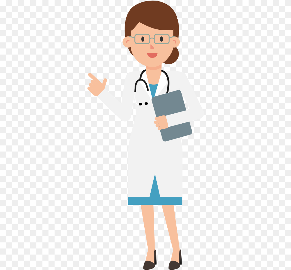 Open Cartoon Doctor Pointing, Clothing, Coat, Lab Coat, Person Png Image