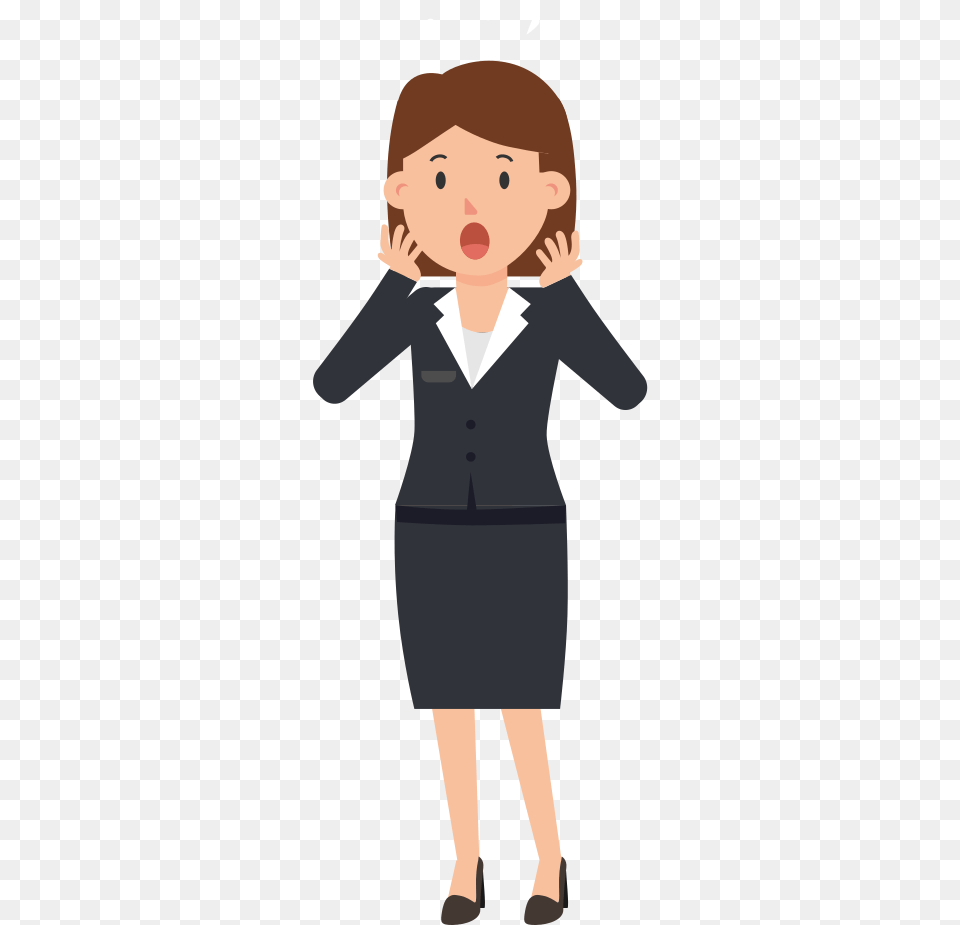 Open Cartoon Surprised Person, Formal Wear, Suit, Clothing, Adult Free Transparent Png