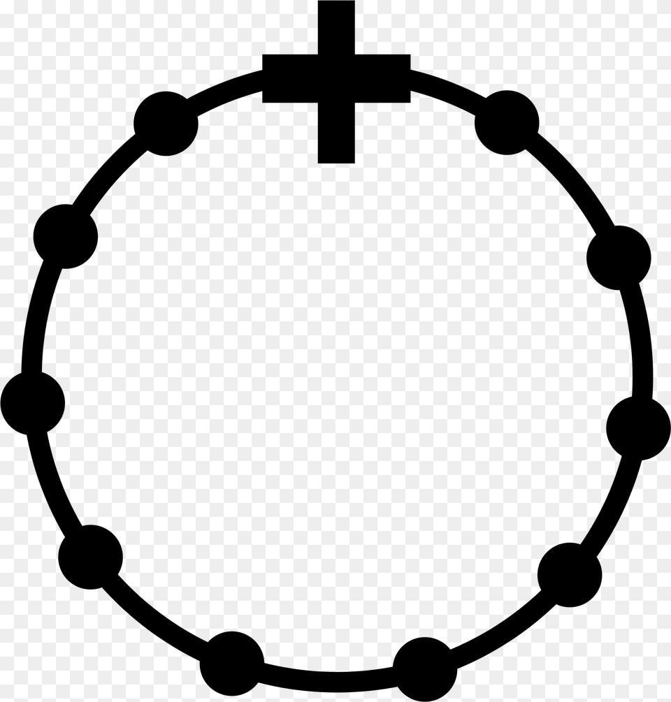 Open Circle Rosary, Gray Png Image