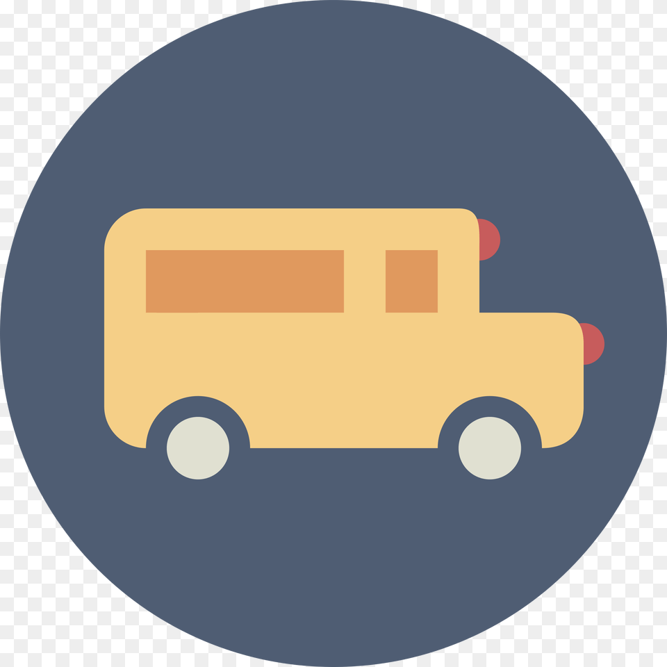 Open Circle School Icon, Bus, Transportation, Vehicle, School Bus Png Image