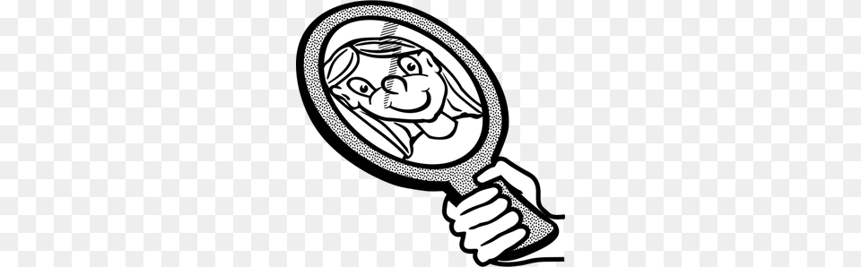 Open Clip Art Mirror, Racket, Magnifying, Baby, Person Png