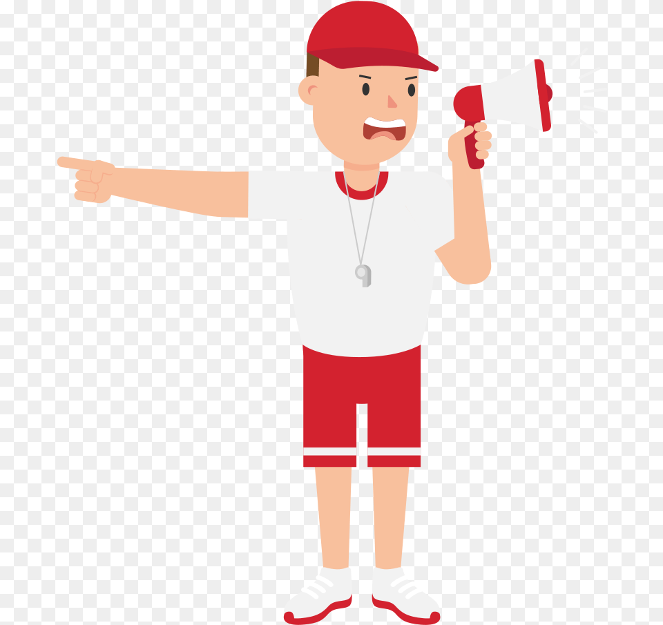Open Coach Cartoon, Person, People, Male, Hat Free Transparent Png