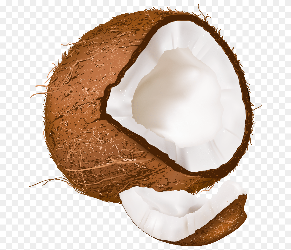 Open Coconut Clipart, Food, Fruit, Plant, Produce Free Png Download