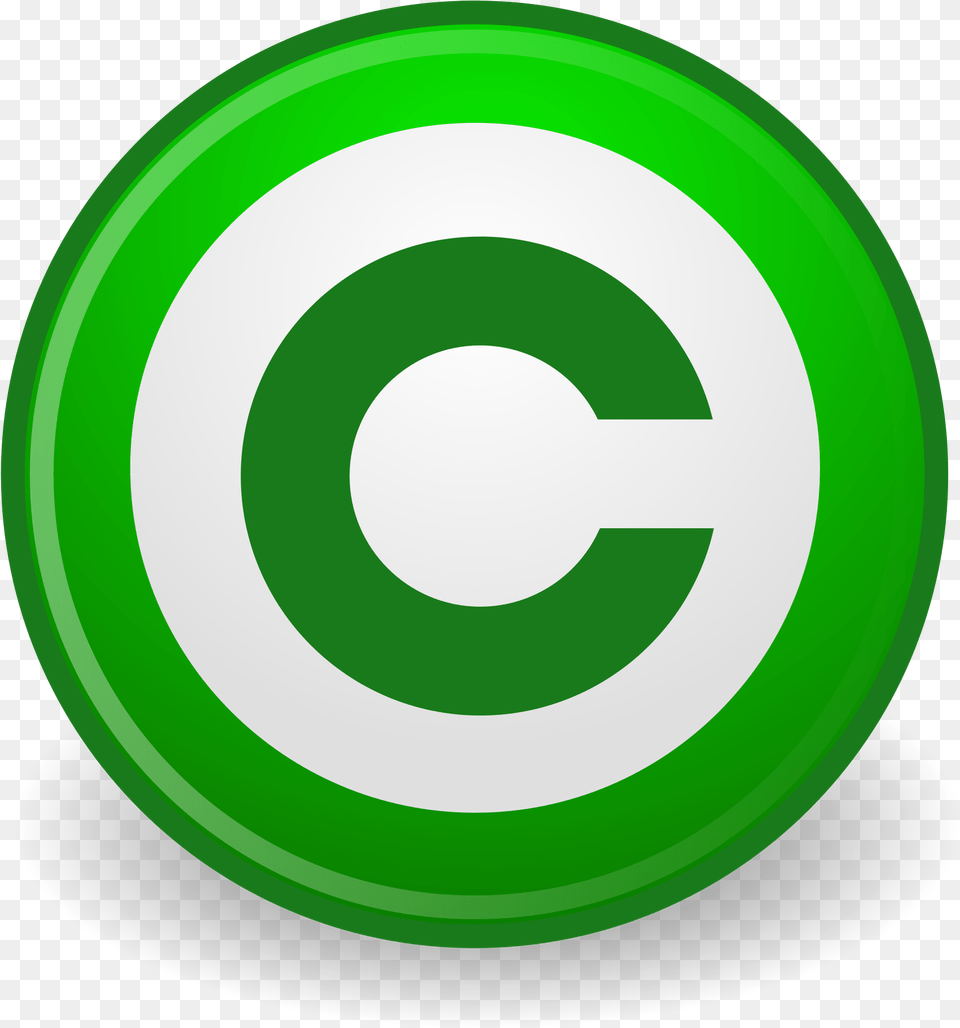 Open Copyright Symbol, Green Free Png