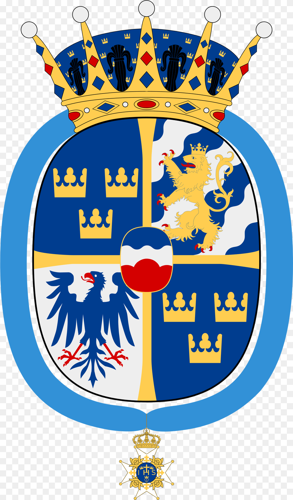 Open Crown Princess Victoria Coat Of Arms, Logo, Emblem, Symbol, Animal Free Png Download