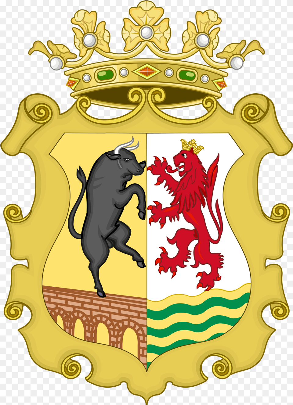 Open Del Toro Coat Of Arms, Animal, Cattle, Cow, Livestock Free Png Download